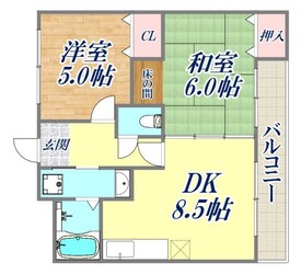 ウエストフィールド里中の物件間取画像